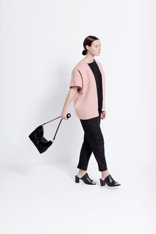 BLACK CHECKERED MINI HOBO
