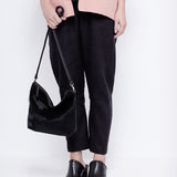 BLACK CHECKERED MINI HOBO