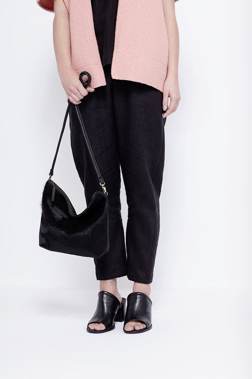 BLACK CHECKERED MINI HOBO