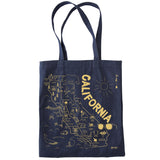 CALIFORNIA MAP TOTE BAG