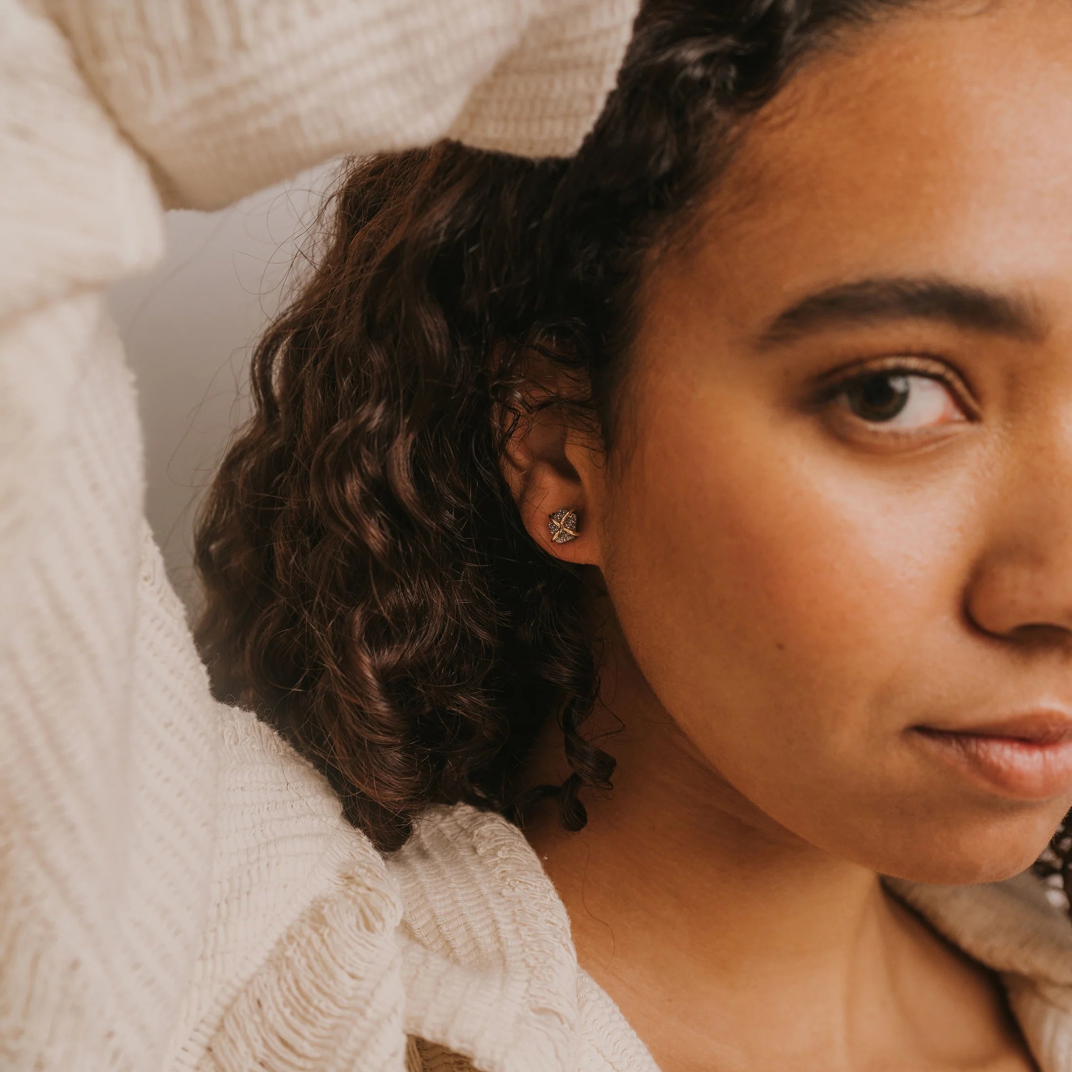 SILVER DRUZY EARRINGS JAX KELLY