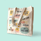 CANTONESE SAYINGS TOTE BAG