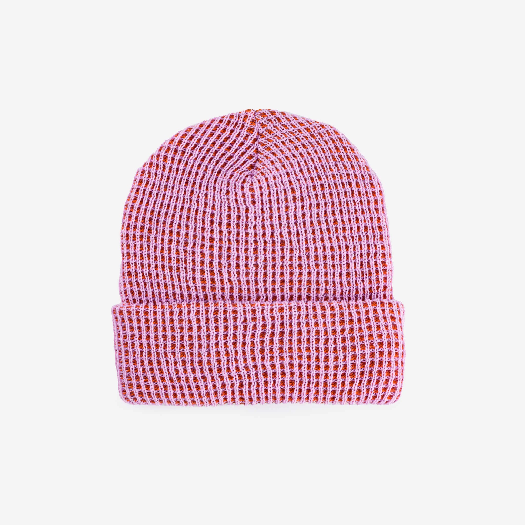 SIMPLE GRID BEANIE IN LILAC