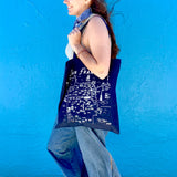 SF DENIM MAP TOTE BAG