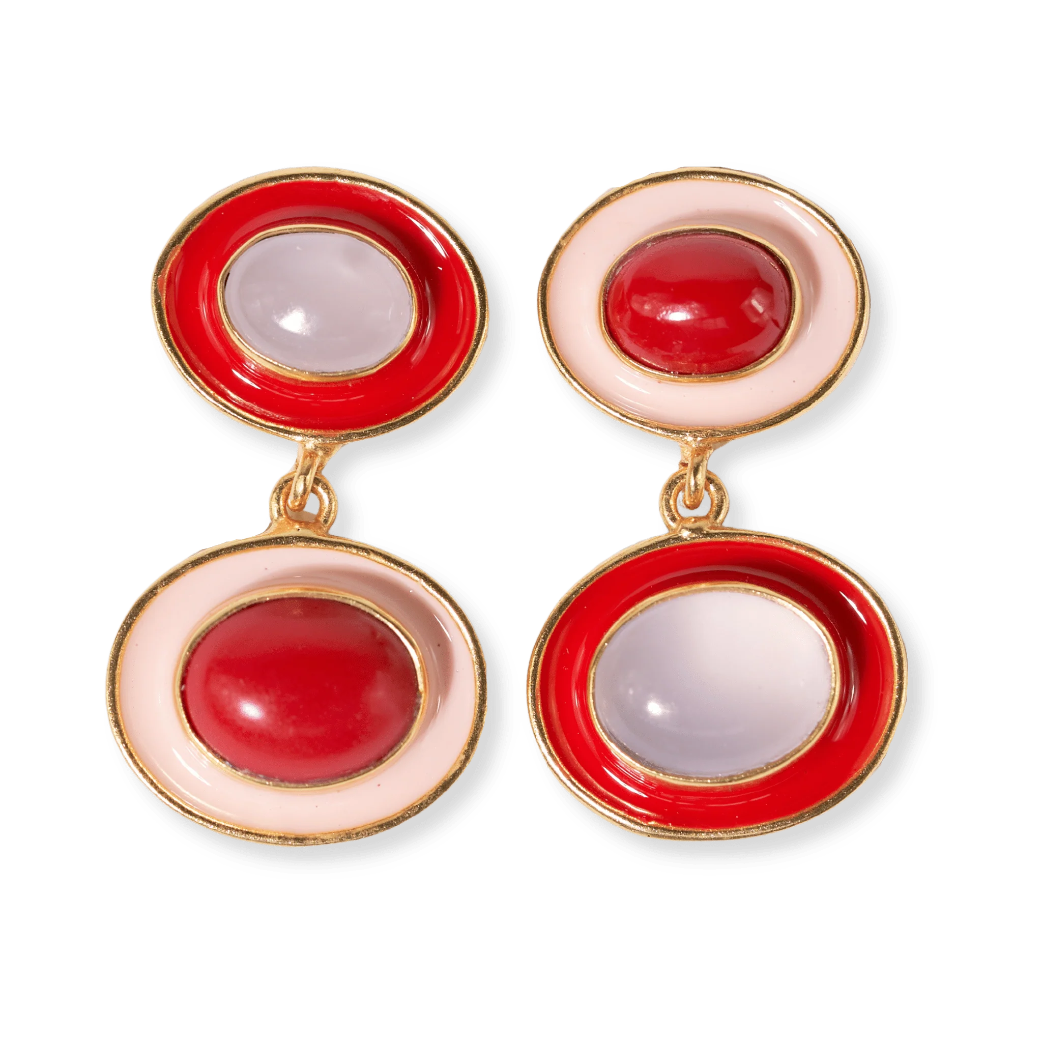 Enamel 2025 drop earrings