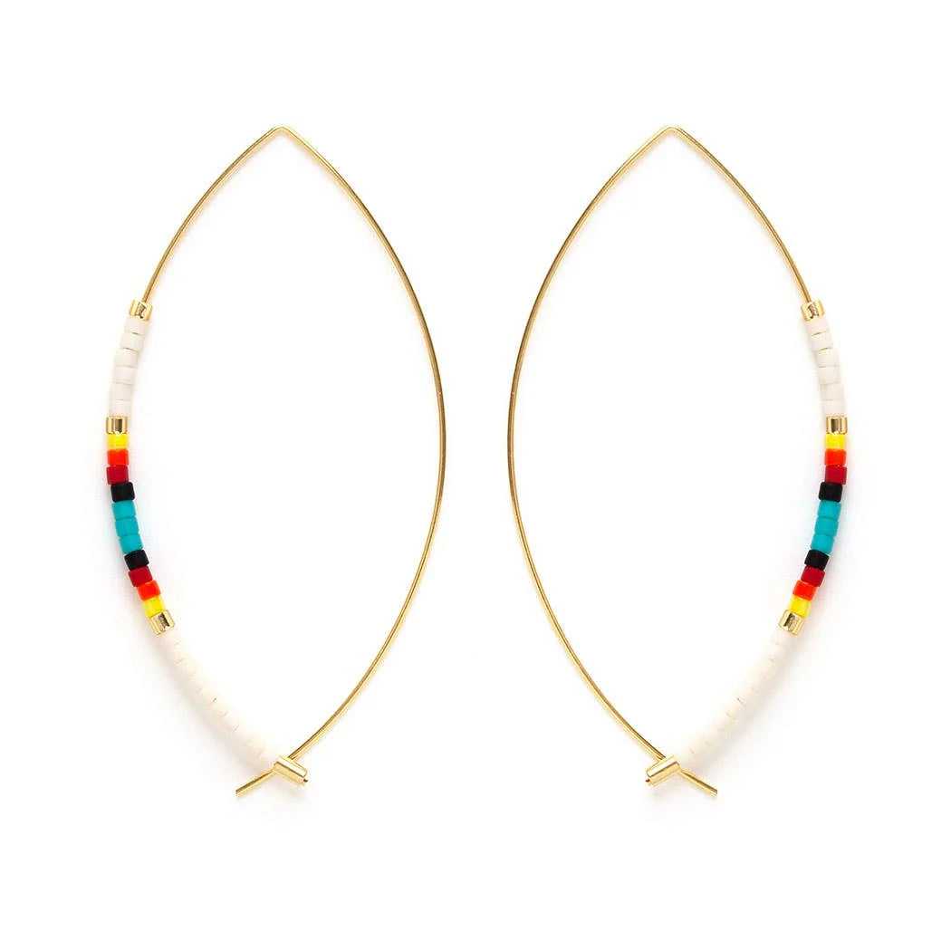BEADED MARQUIS EARRING amano studios