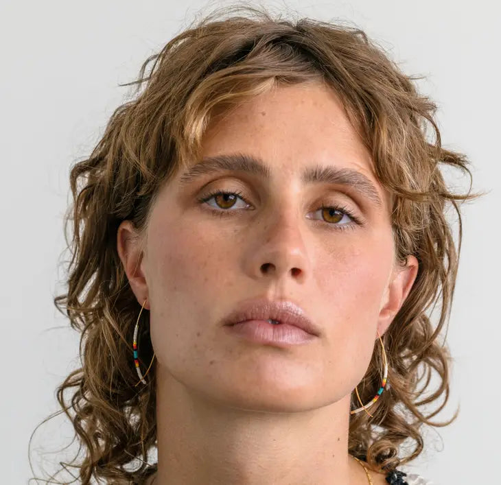 BEADED MARQUIS EARRING amano studios