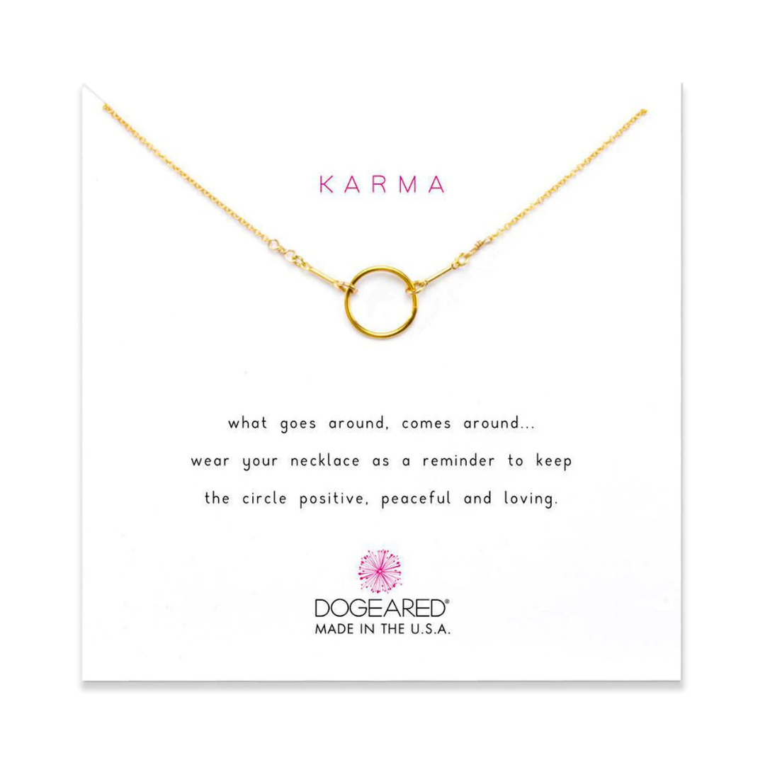 KARMA NECKLACE GOLD FILL ON CARD