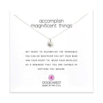 accomplish magnificent things sterling silver necklace on card