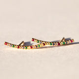 RAINBOW ARC CLIMBER EARRINGS FRONT VIEW