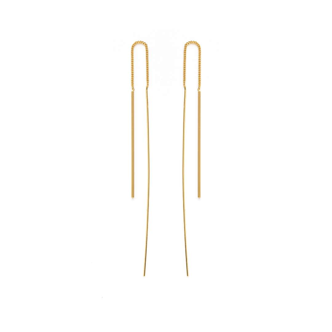 Needle & Thread Earrings in Gold