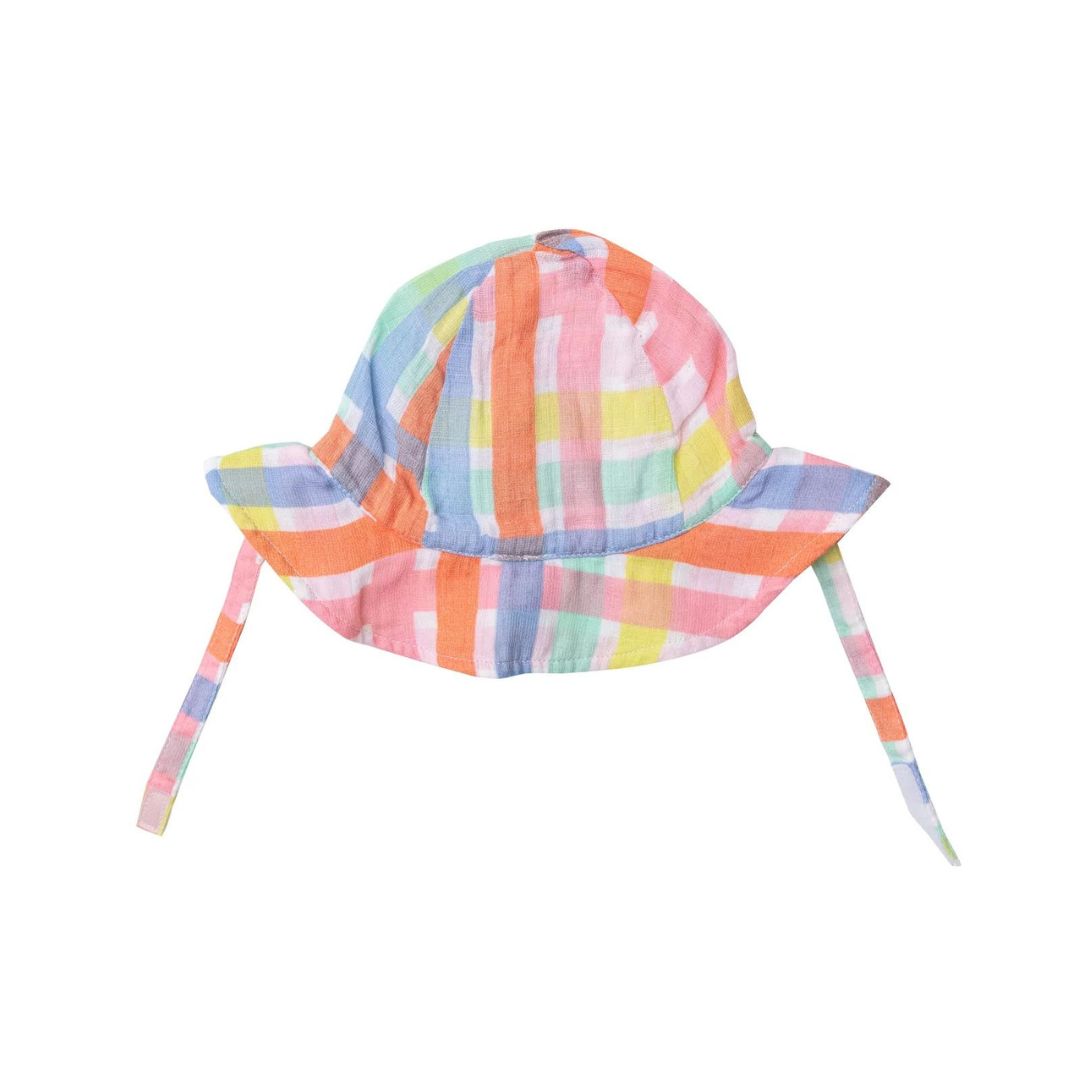 Multi-Color Plaid Sun Hat