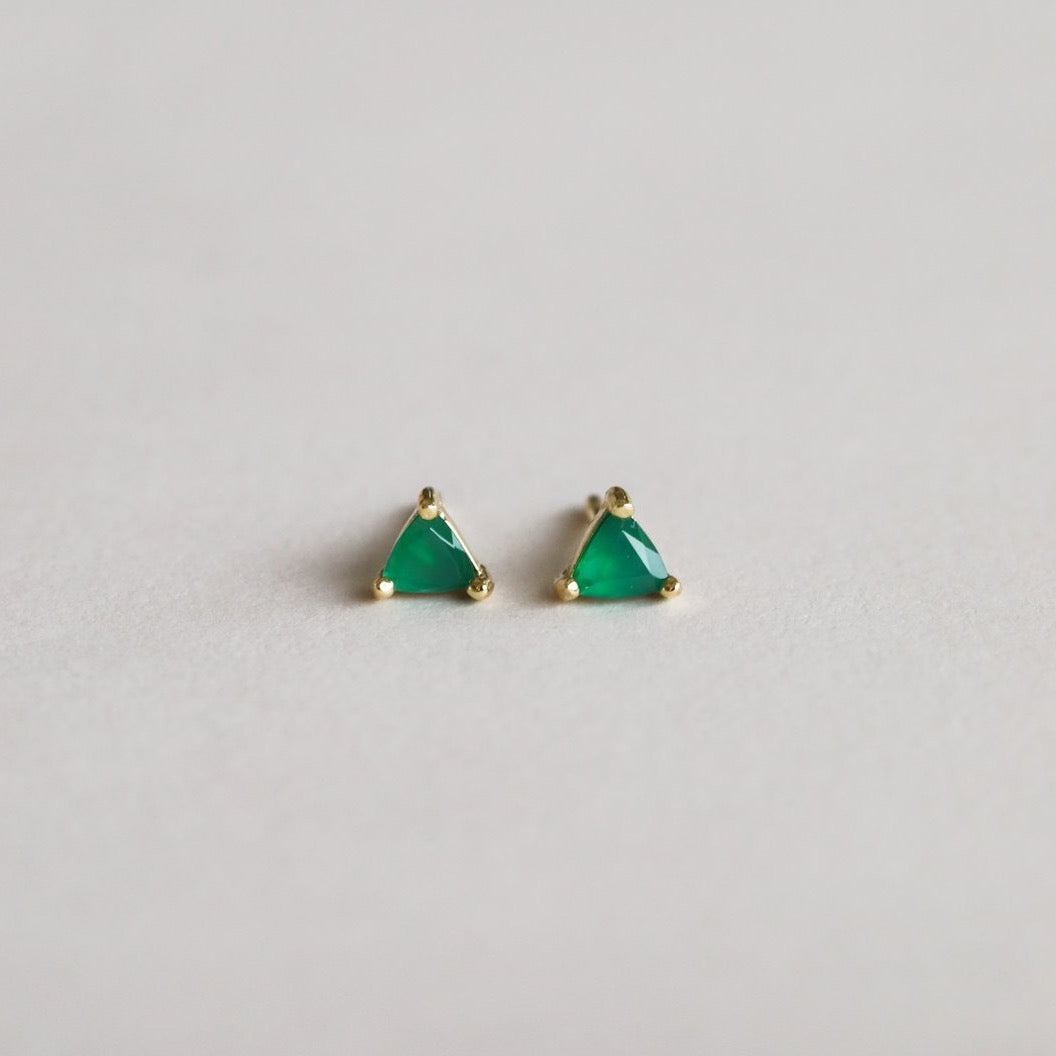 Green Chrysoprase Mini Energy Gem Earrings