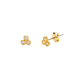 CRYSTAL TRIANGLE STUD EARRINGS