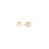 WHITE OPAL CROWN STUD