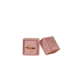 SQUARE VELVET JEWELRY BOX - LIGHT PINK