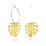 MONSTERA LEAF DROP EARRINGS