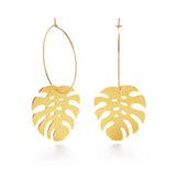 MONSTERA LEAF DROP EARRINGS