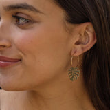 MONSTERA LEAF DROP EARRINGS