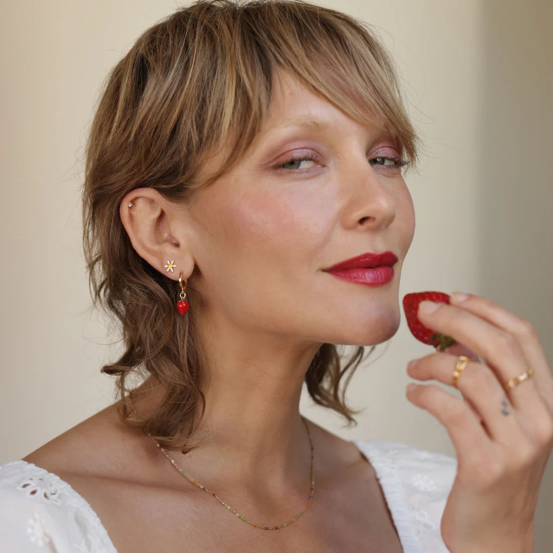 SUMMER STRAWBERRY EARRINGS