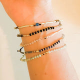 LULU GEMSTONE BRACELET - BLACK SPINEL