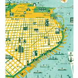 IMAGE IS A BIRDS EYE VIEW OF SAN FRANCISCO MAP
