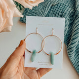 AMAZONITE GEMSTONE HOOPS