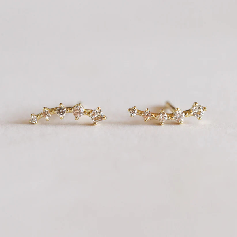 CHAMPAGNE CRAWLER EARRINGS