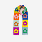 FLOWER BLOCK SKINNY SCARF 70s INSPIRED VERLOOP