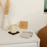 SQUARE COASTER 4PK example of granite on bedside table