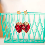 STRAWBERRY DROP EARRINGS