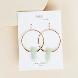 AMAZONITE GEMSTONE HOOPS