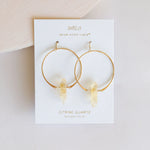 Gold Citrine Hoops by Jax Kelly