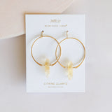 Gold Citrine Hoops by Jax Kelly