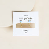 OPAL HUGGIE EARRINGS