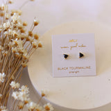 BLACK TOURMALINE MINI ENERGY GEM EARRINGS