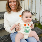 JEN KINDELL GOLDEN POPPY BABY ONESIE
