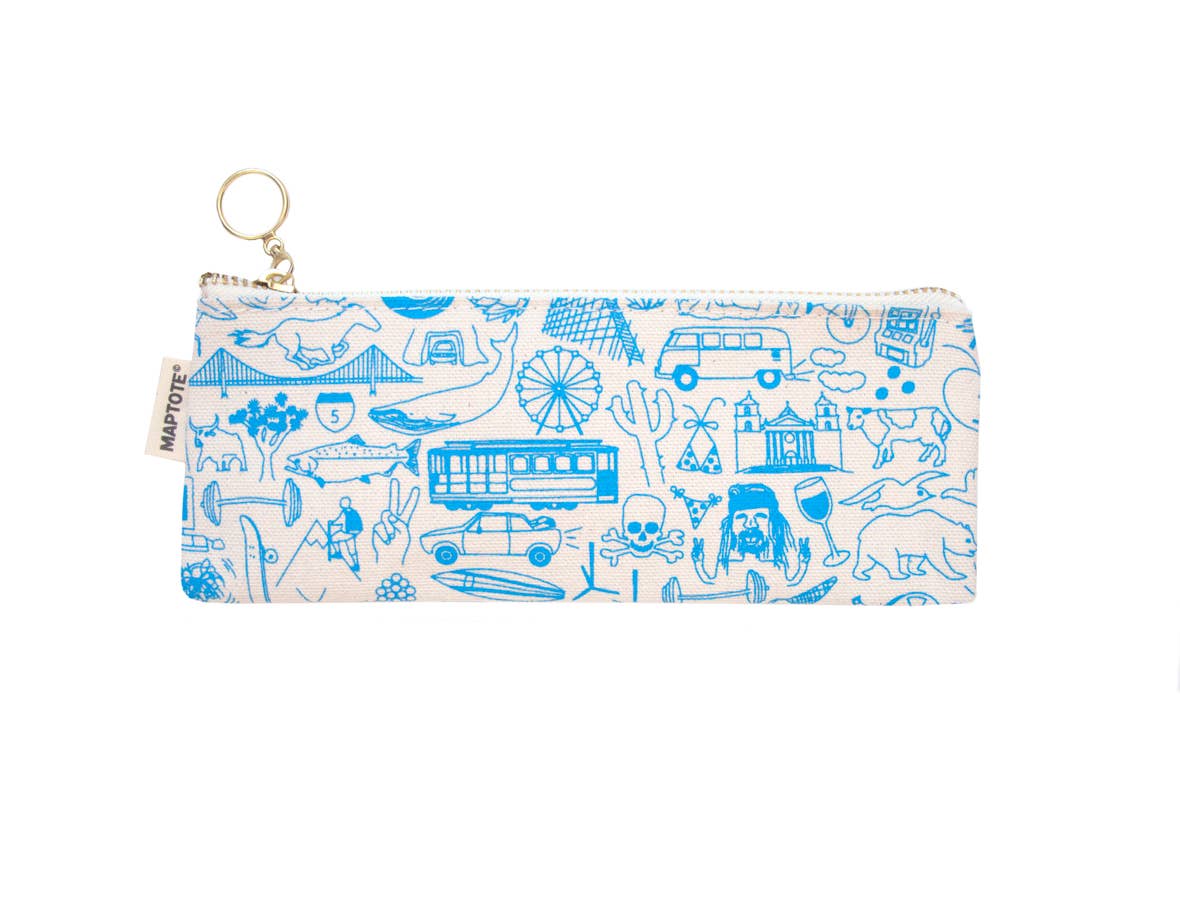 CA ZIPPED PENCIL POUCH FROM MAPTOTE