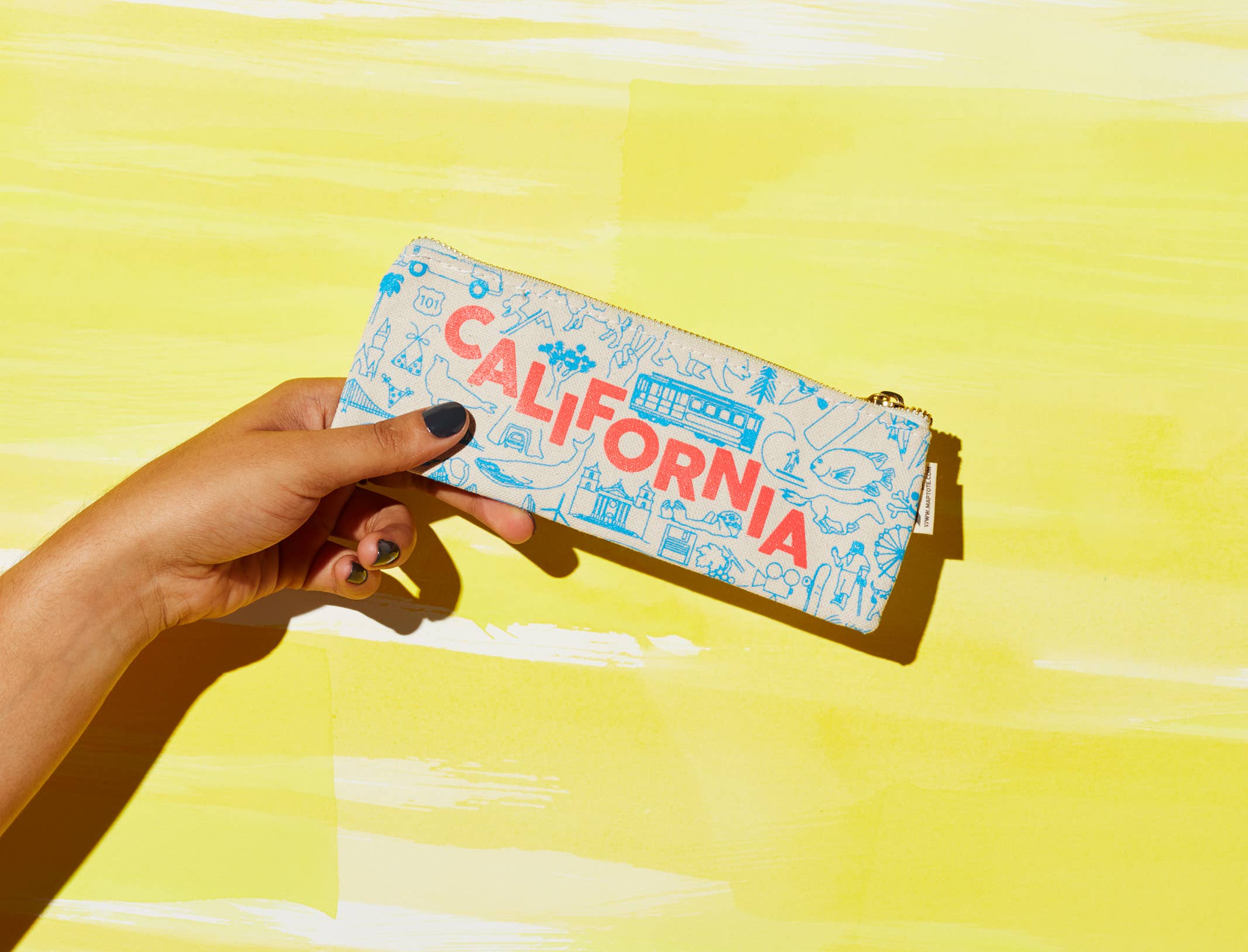 CA ZIPPED PENCIL POUCH FROM MAPTOTE