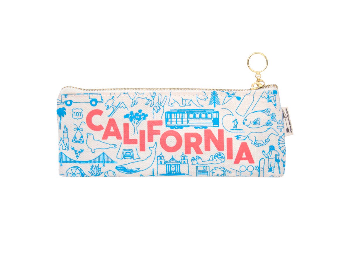 CA ZIPPED PENCIL POUCH FROM MAPTOTE
