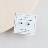 GREEN ONYX MINI ENERGY GEM EARRINGS