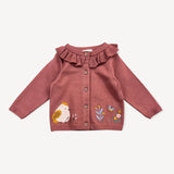 FLORAL BIRD KNIT CARDIGAN FOR BABY