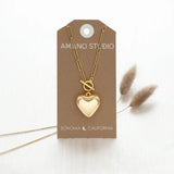 PUFFY HEART PENDANT NECKLACE