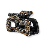 INK AND ALLOY BLACK AND WHITE CONFETTI CLAW HAIR CLIP