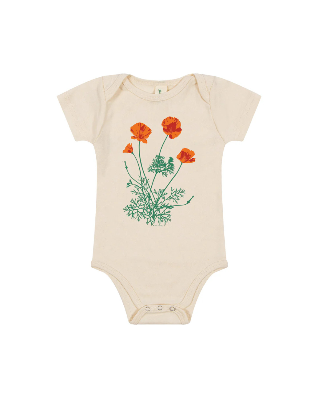 JEN KINDELL GOLDEN POPPY BABY ONESIE