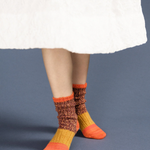 speckle crew socks paired with a fun textured skirt. 