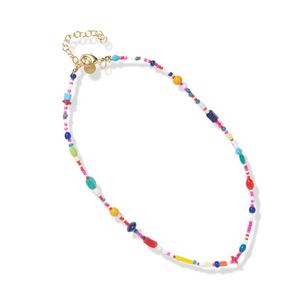 COLORFUL MIX BEADED NECKLACE