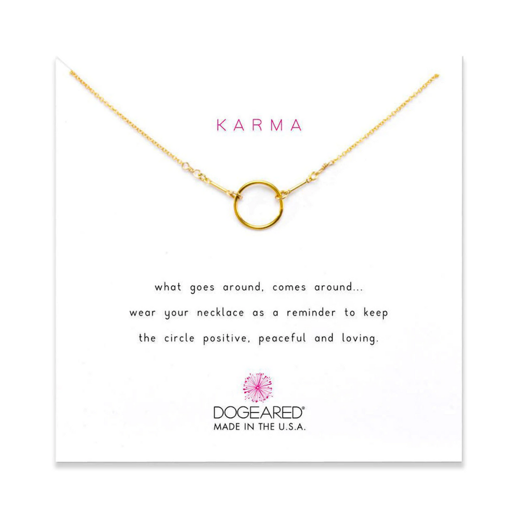 KARMA NECKLACE GOLD FILL ON CARD