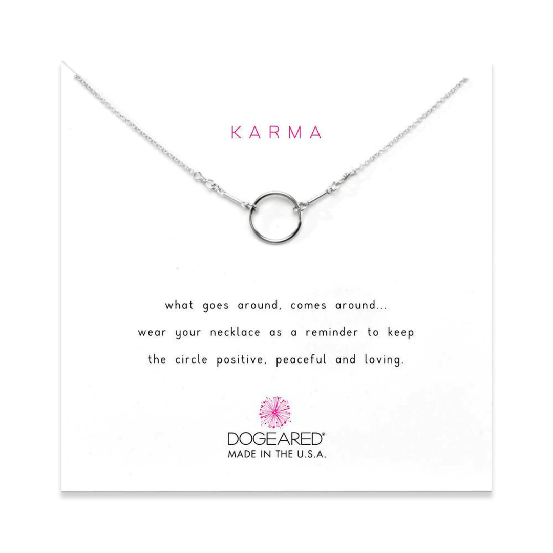 KARMA NECKLACE STERLING SILVER ON CARD