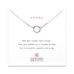 KARMA NECKLACE STERLING SILVER ON CARD